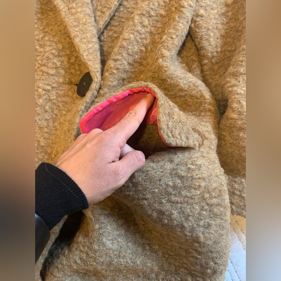 NWOT Luxurious BIMBA Y LOLA long textured coat size Small - Picture 5 of 7